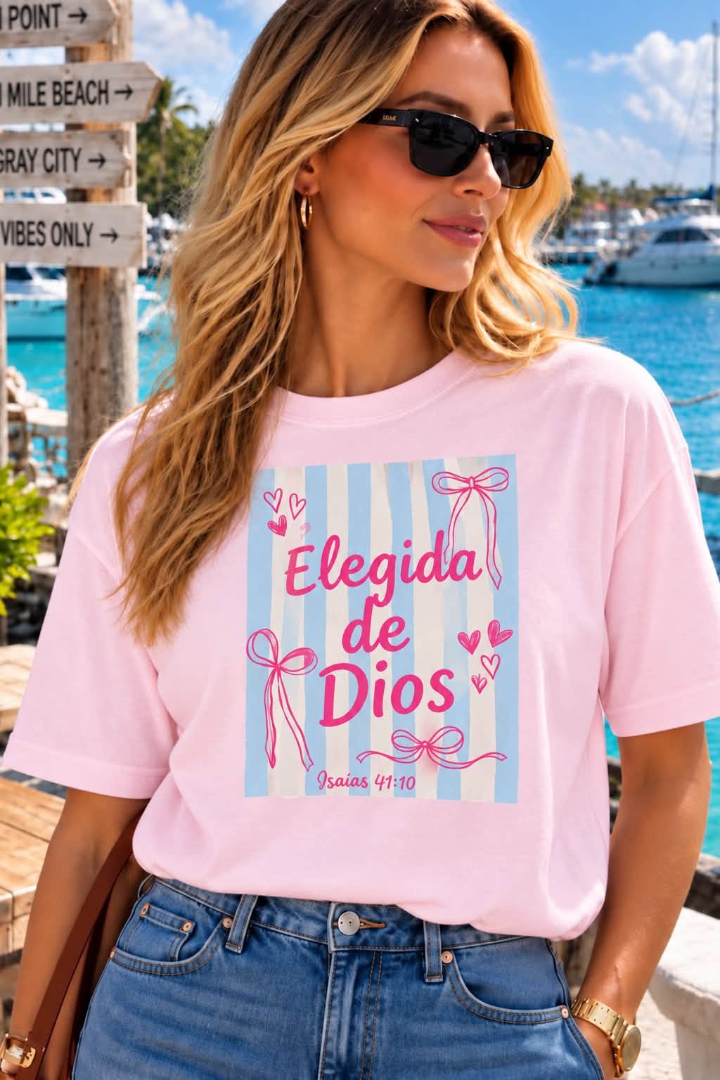 PLAYERA ELEGIDA ROSA