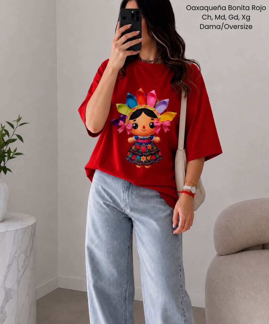 PLAYERA OAXAQUEÑA BONITA ROJO