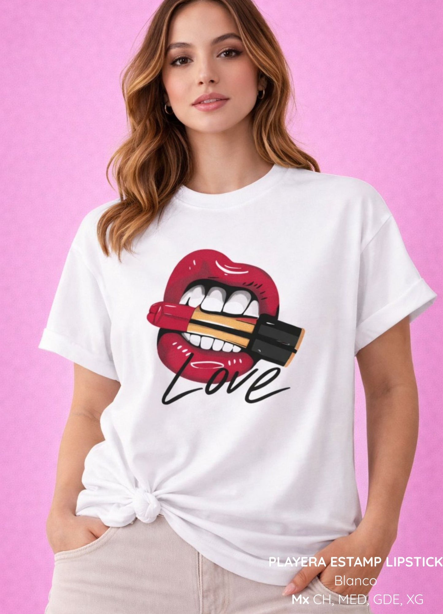 PLAYERA ESTAMP LIPSTICK