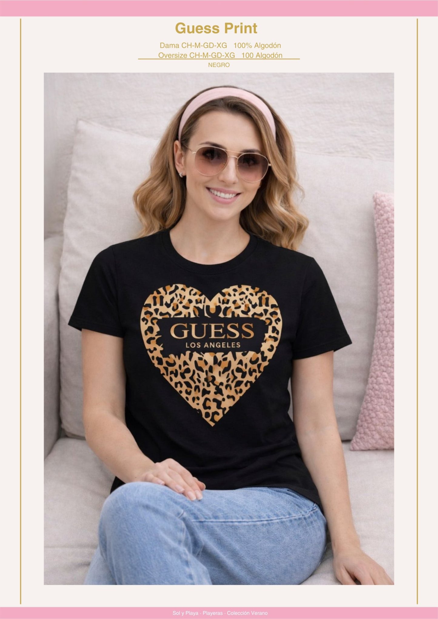 PLAYERA GUESS PRINT DAMA