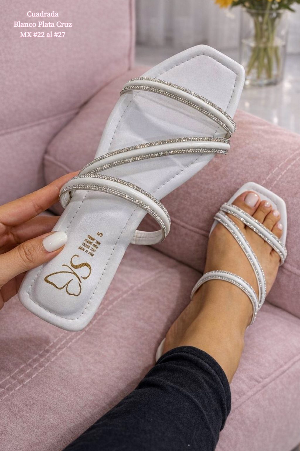 CUAD BLANCO PLATA CRUZ