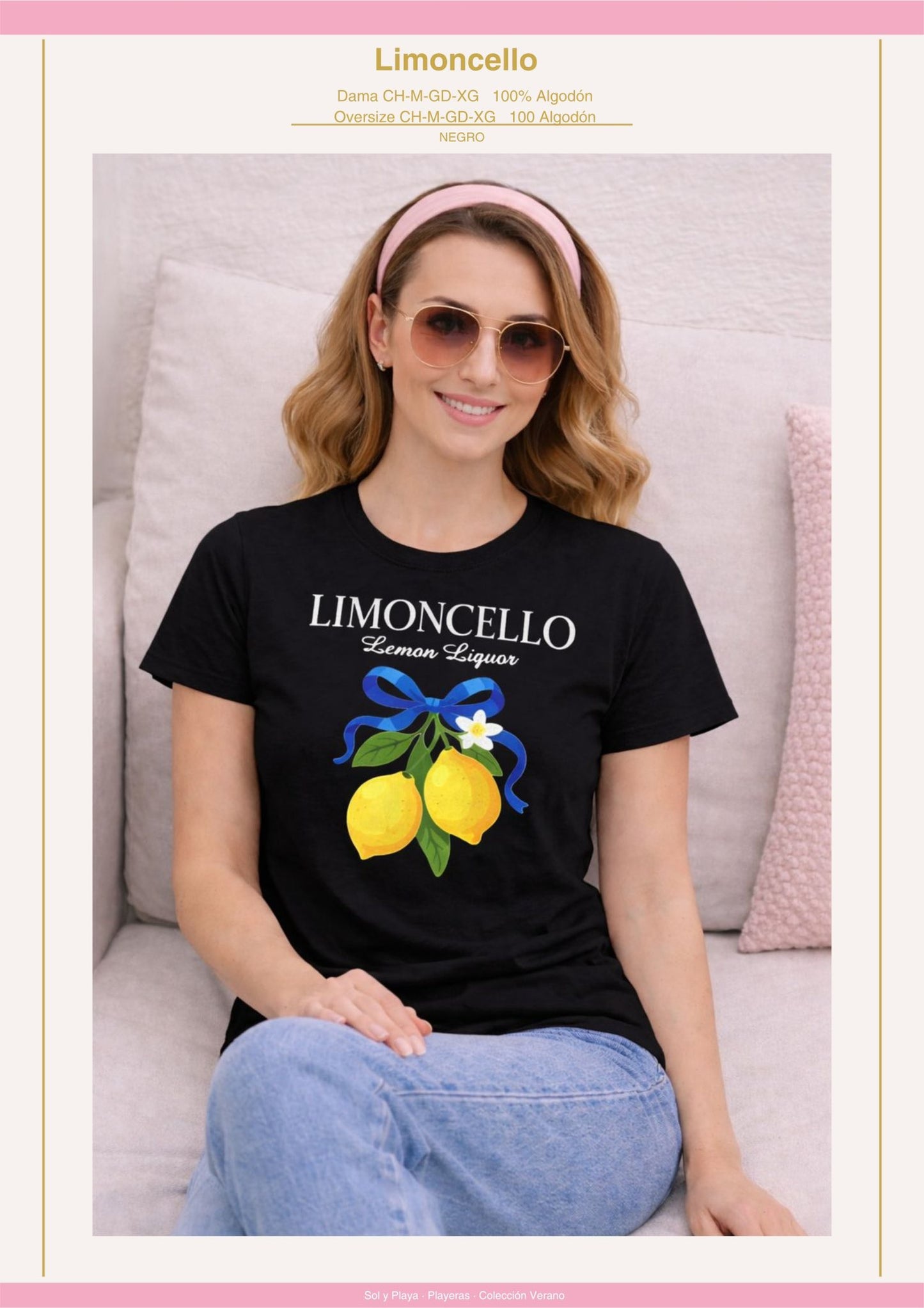 PLAYERA LIMONCELLO NEGRO DAMA