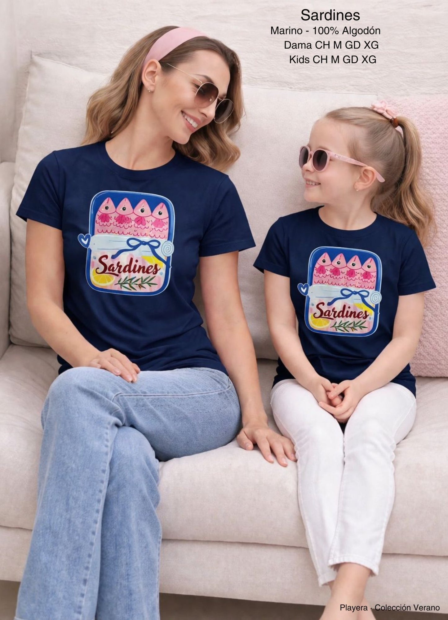 PLAYERA SARDINES DAMA MARINO