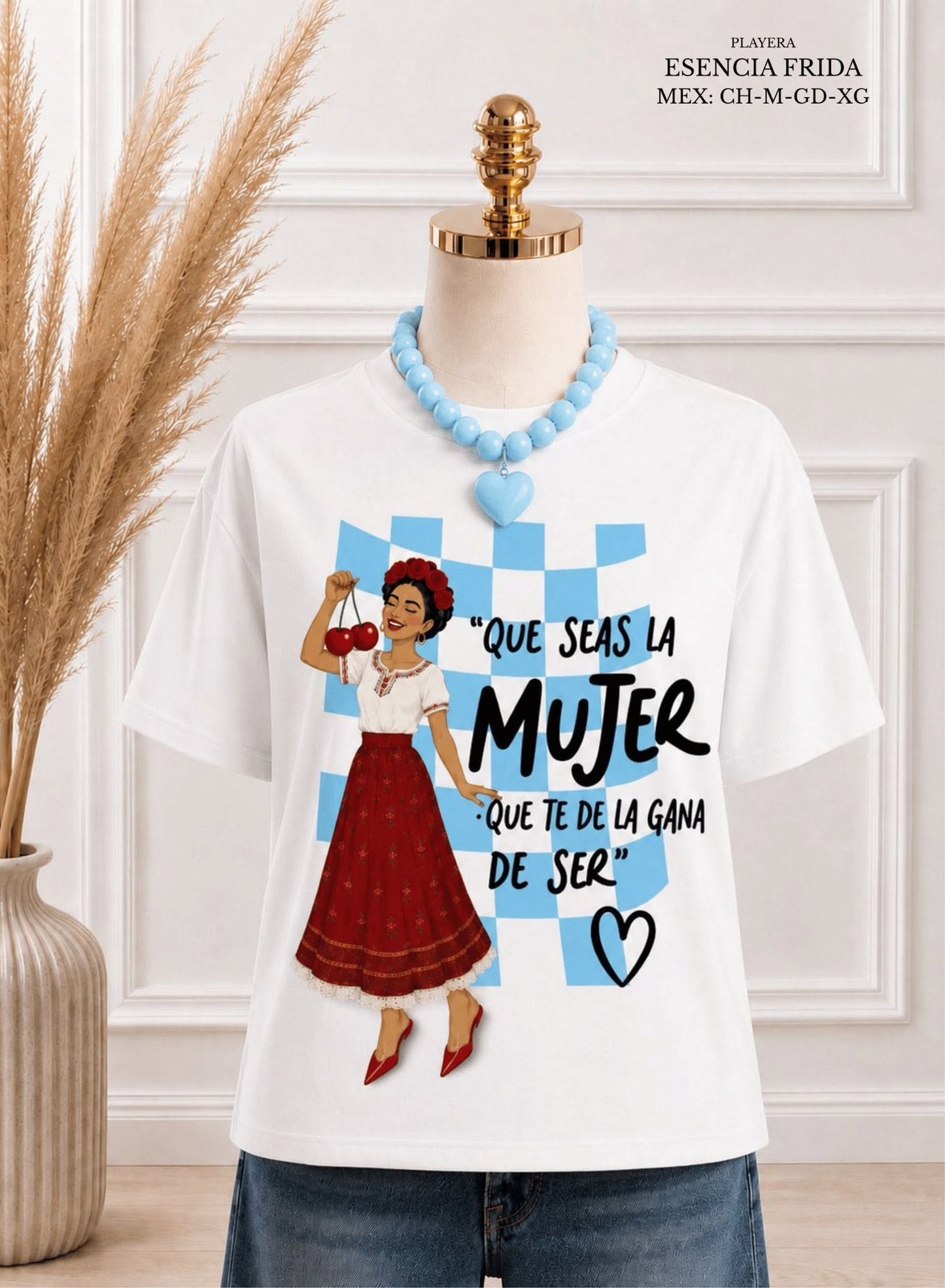PLAYERA ESENCIA FRIDA BLANCO