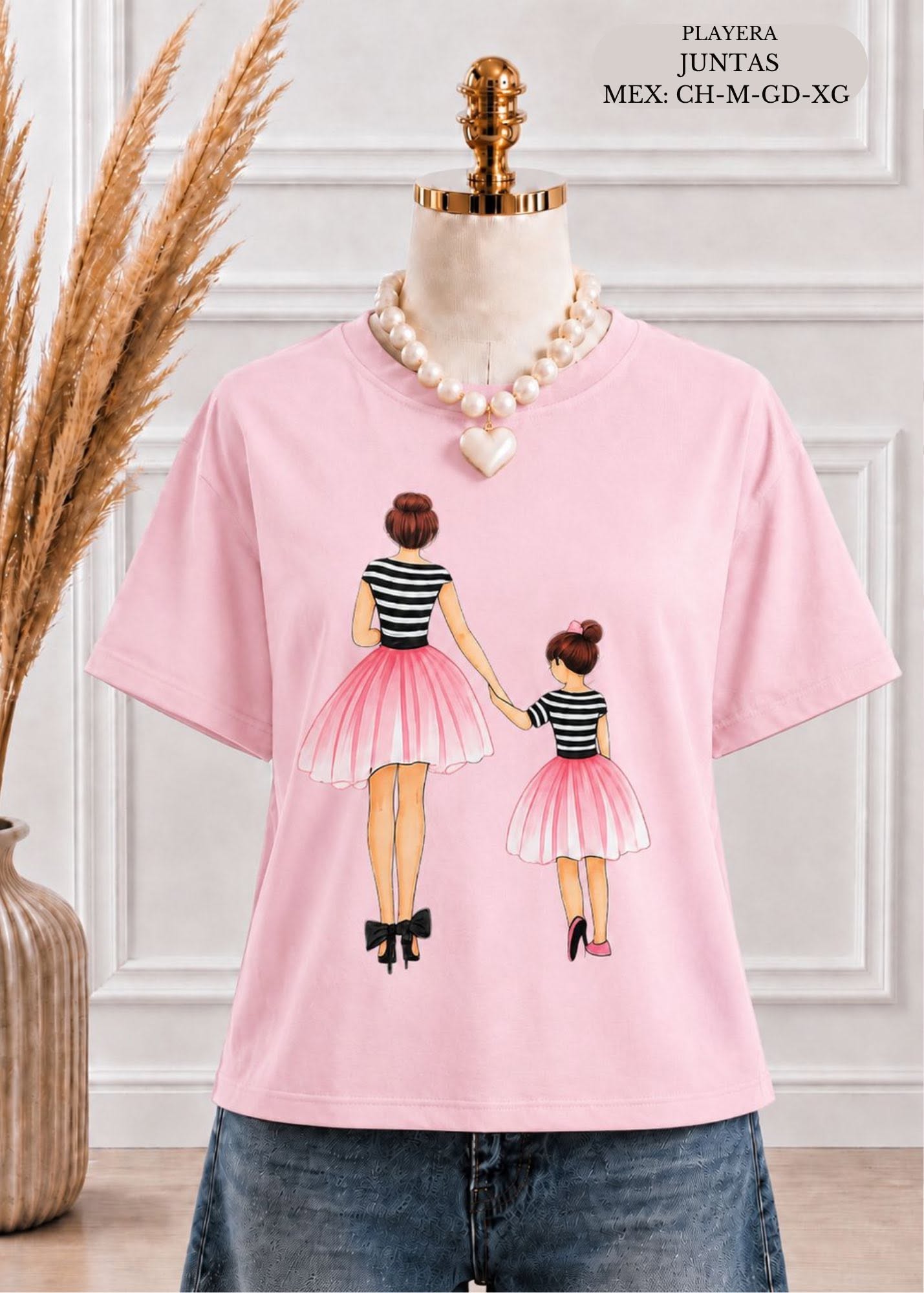 PLAYERA JUNTAS ROSA