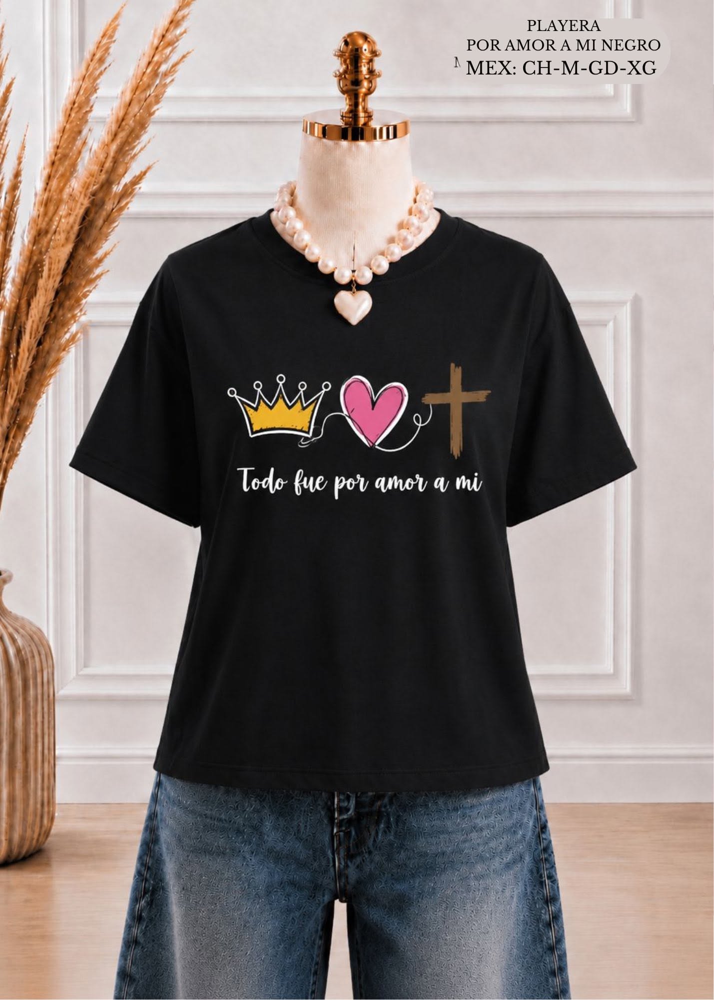 PLAYERA POR AMOR AMI NEGRO