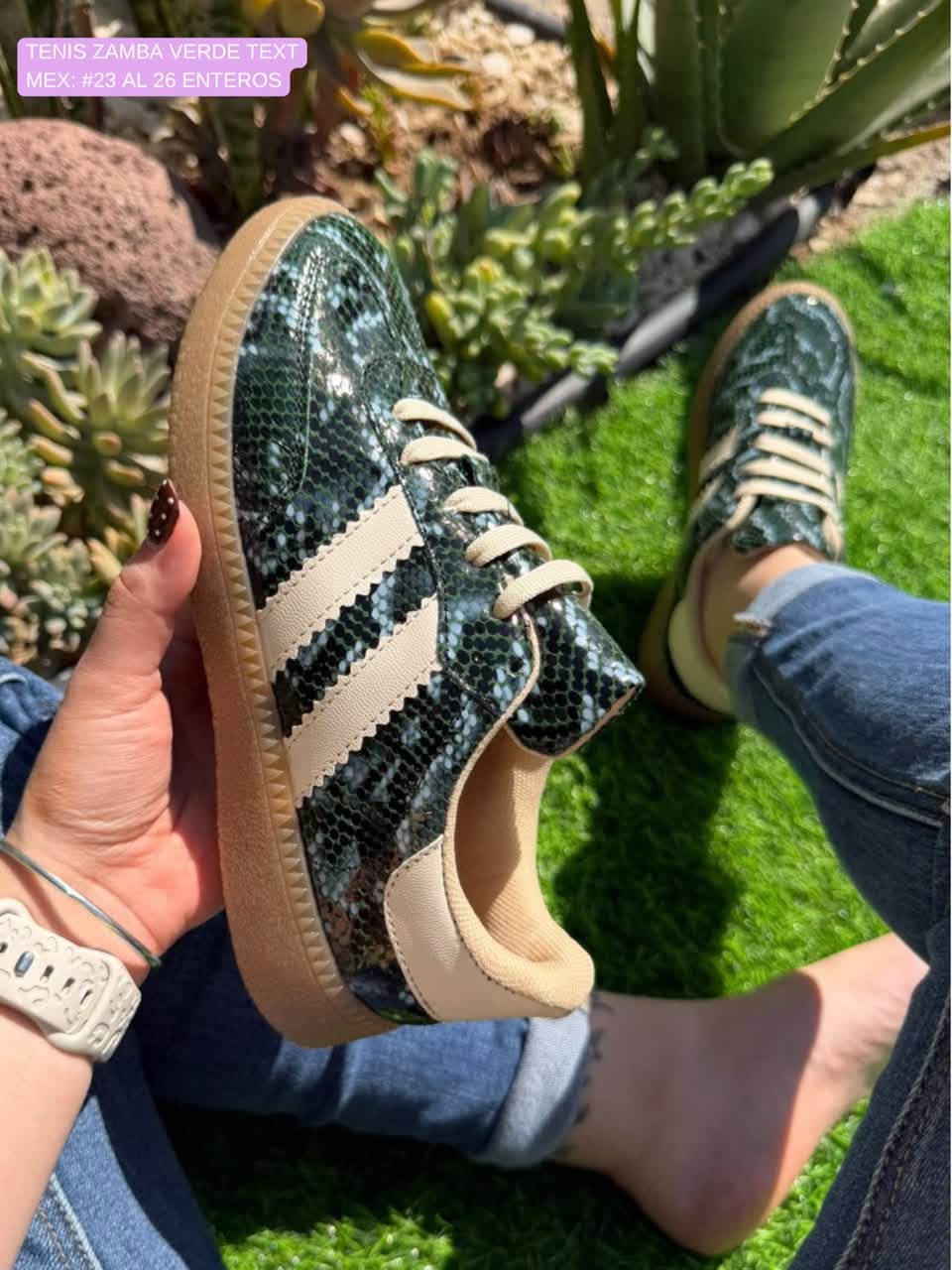 TENIS ZAMBA VERDE TEXT