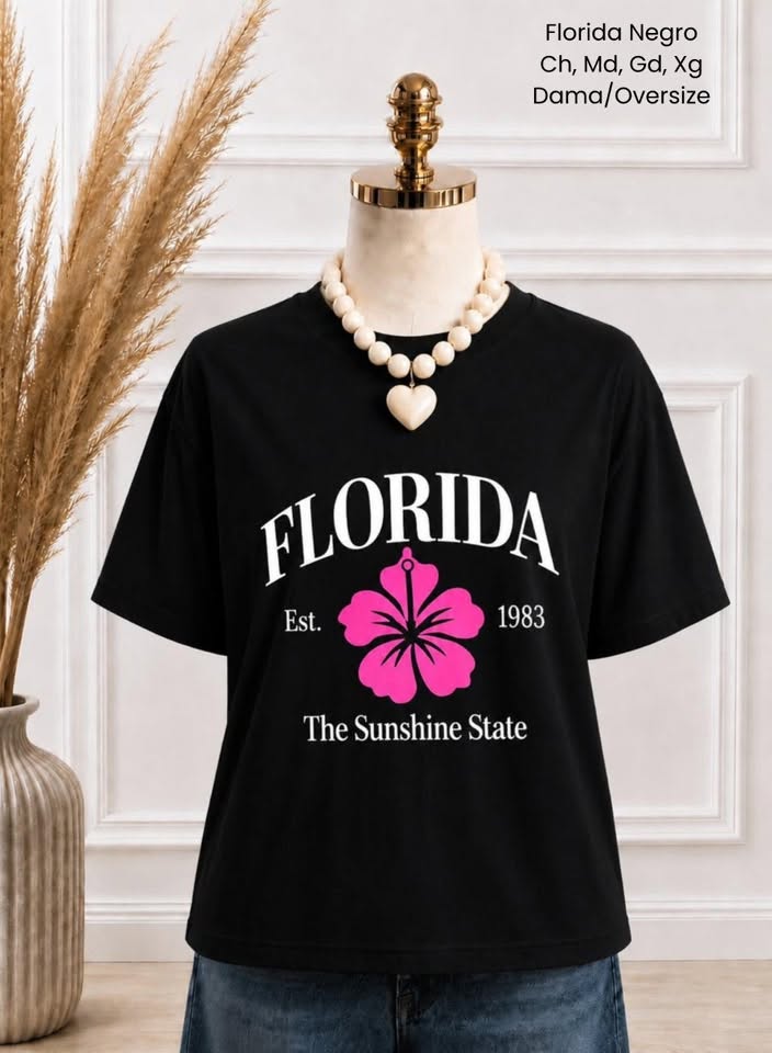 PLAYERA FLORIDA NEGRO