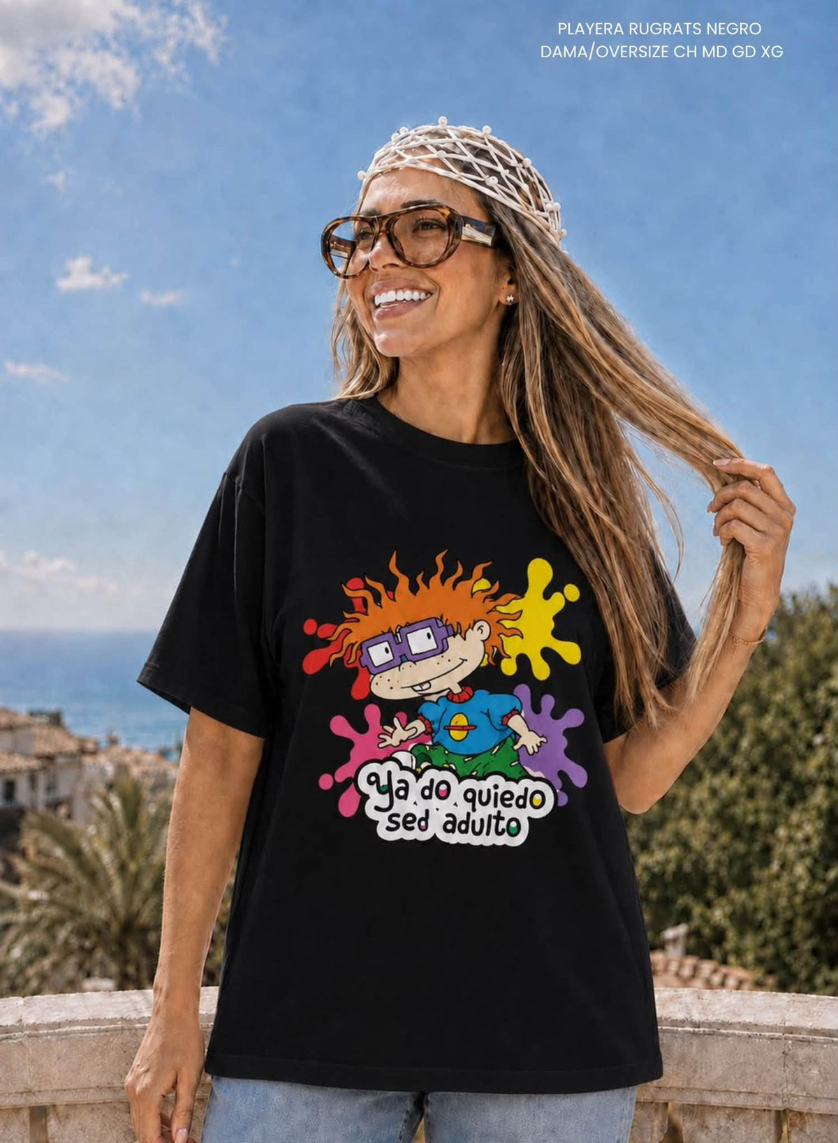 PLAYERA RUGRATS NEGRO