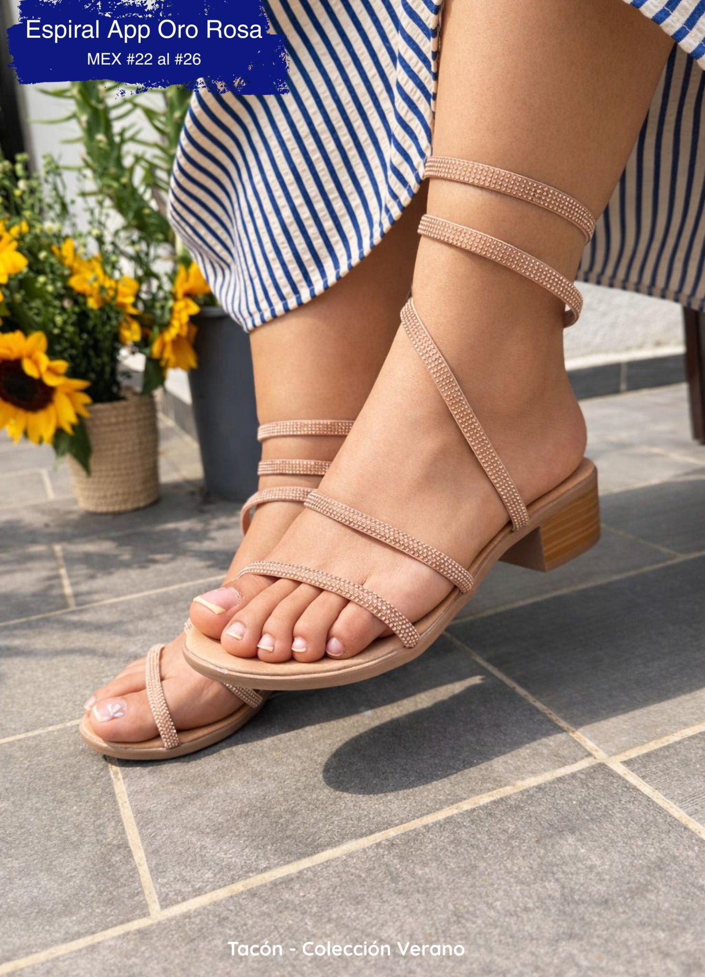 TACON ESPIRAL APP ORO ROSA