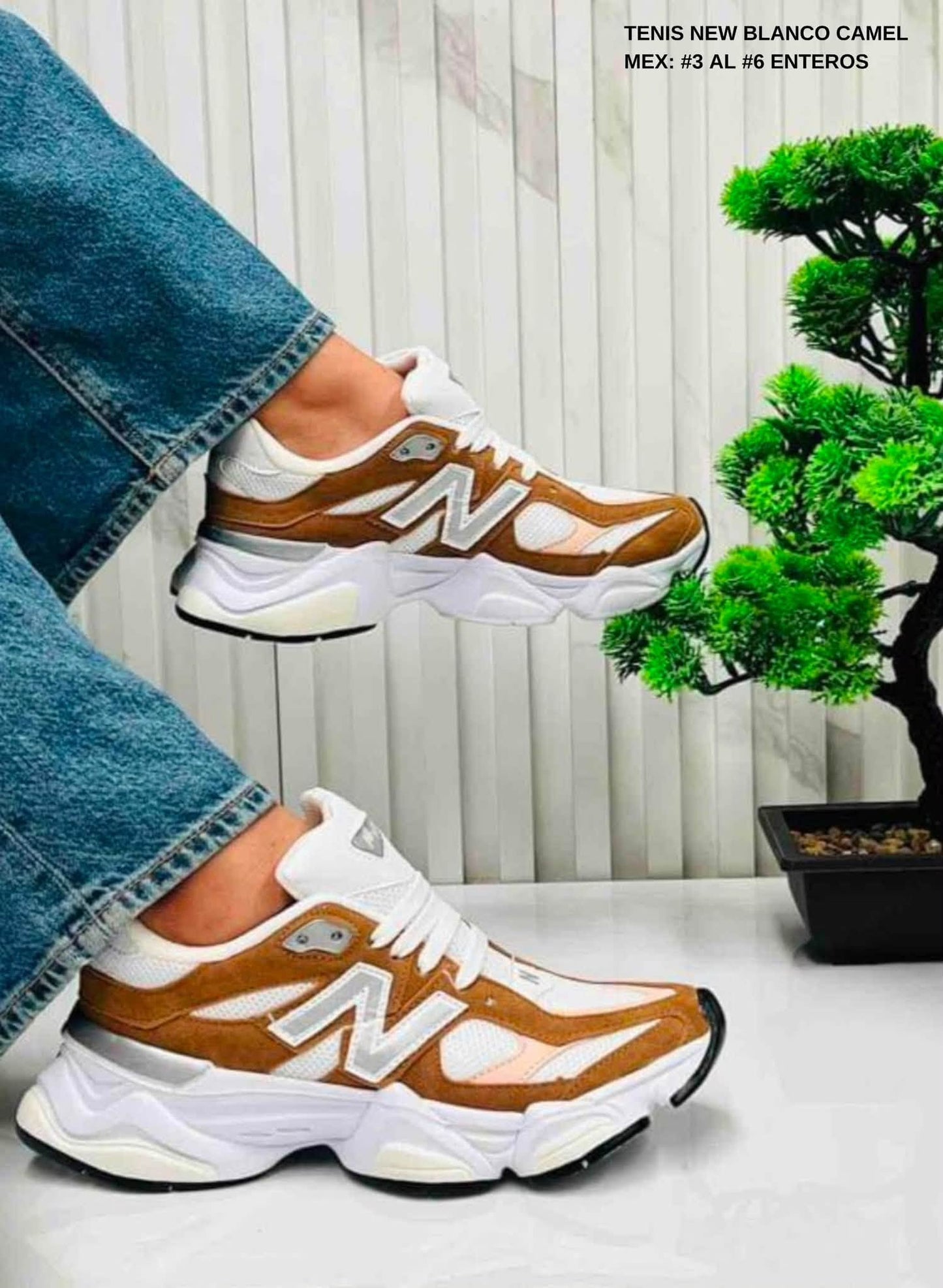 TENIS NEW BLANCO CAMEL