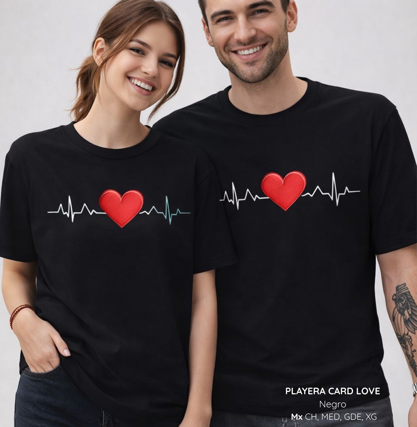 PLAYERA CARD LOVE DAMA