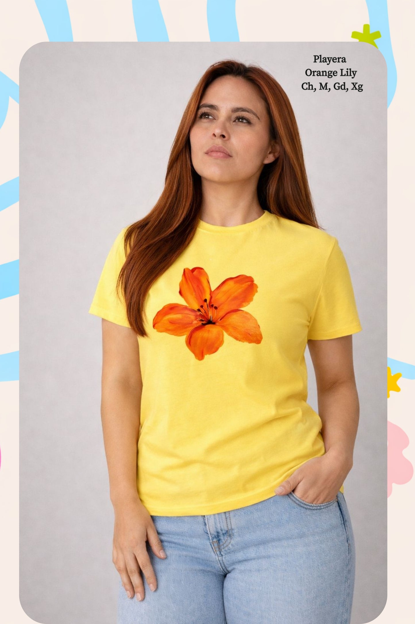 PLAYERA ORANGE LILY