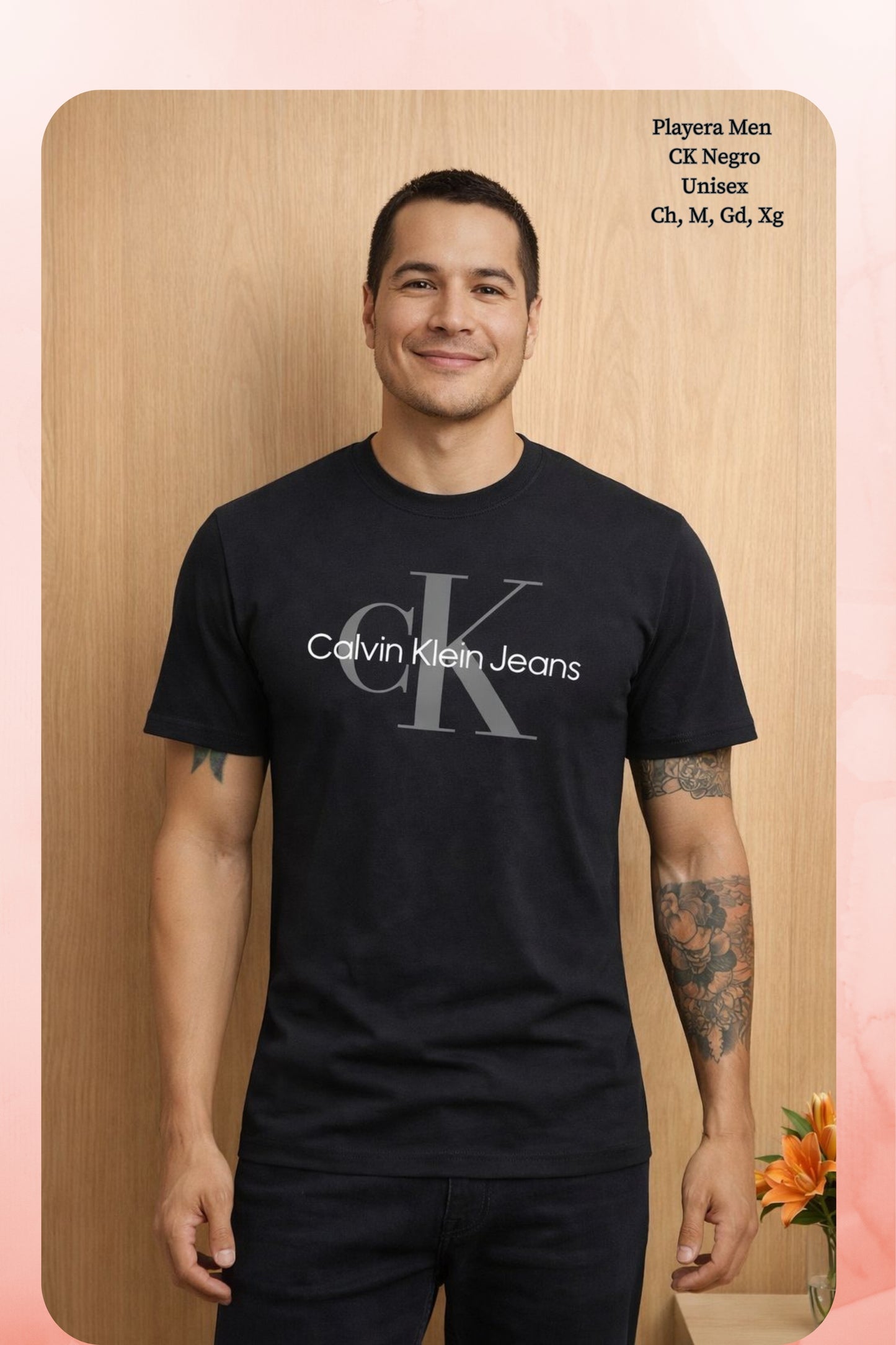 PLAYERA MEN CK NEGRO