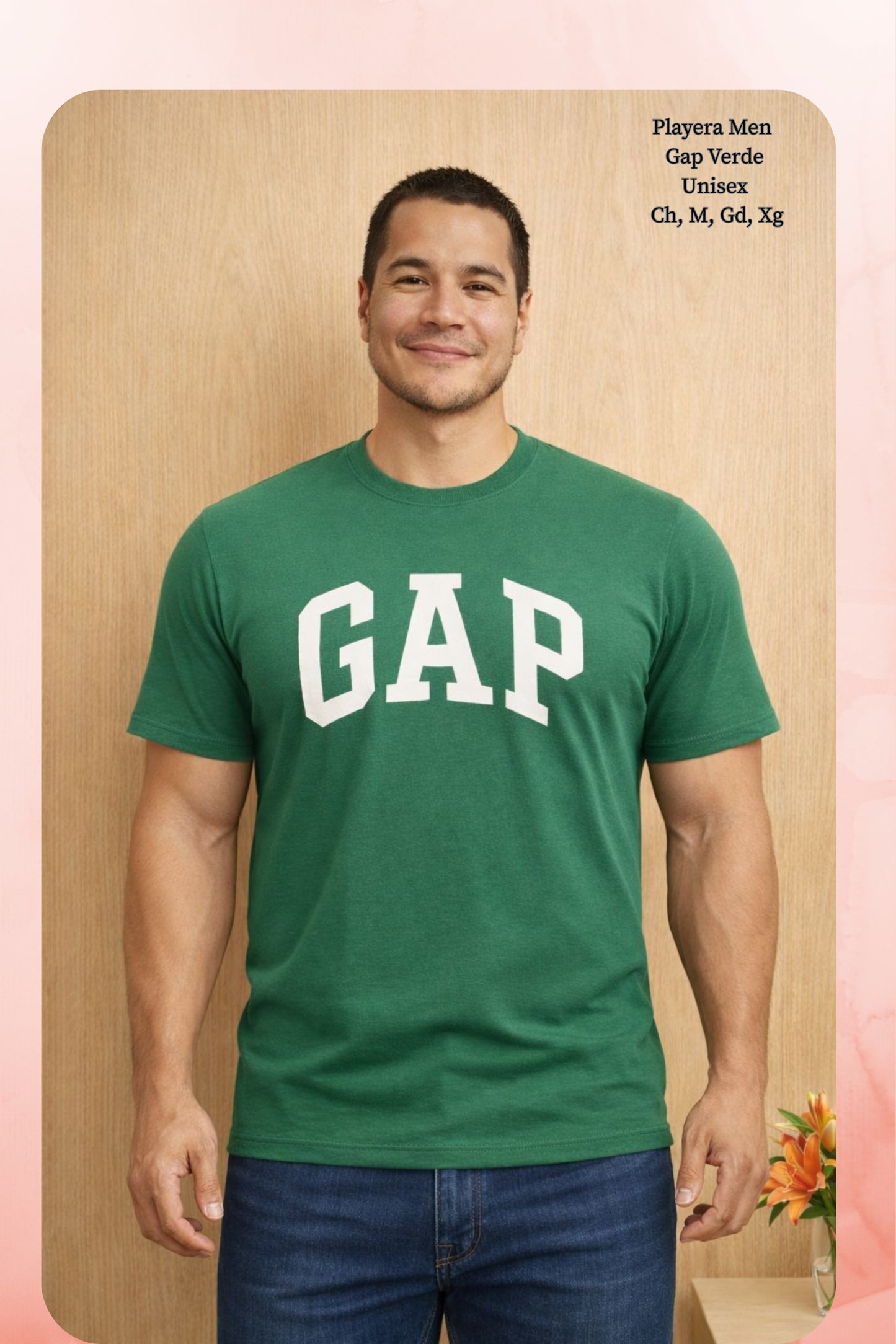 PLAYERA MEN GAP VERDE