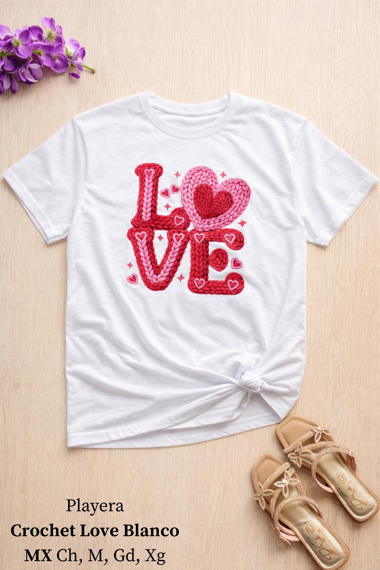 PLAYERA CROCHETLOVE BLANCO