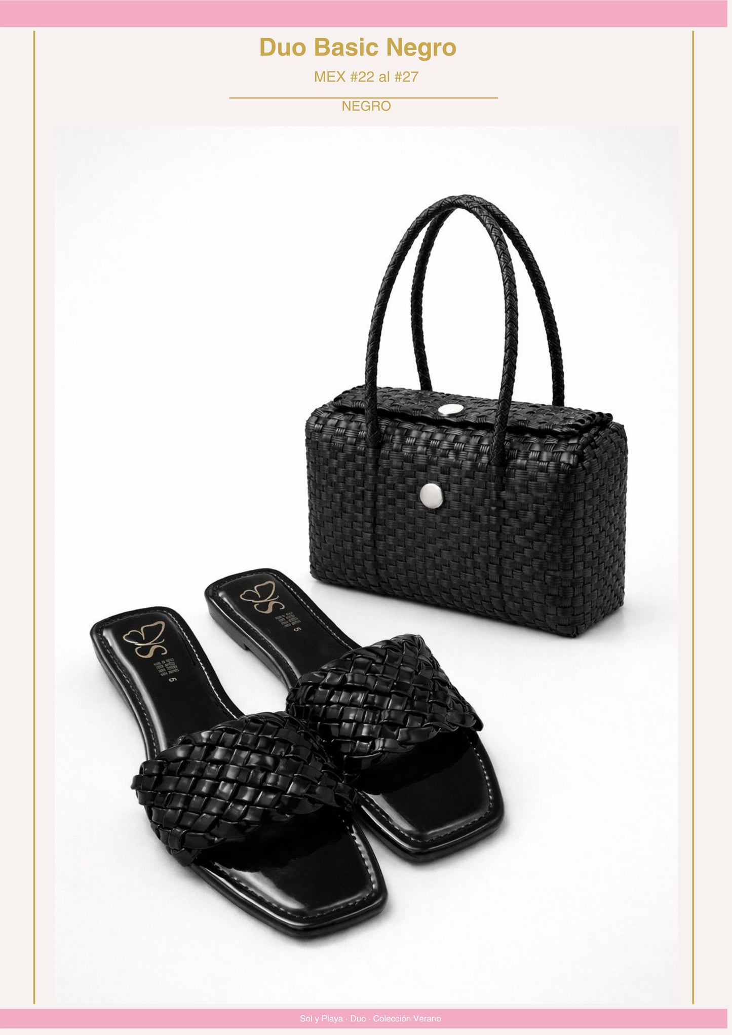 DUO BOLSA SANDALIA BASIC NEGRO