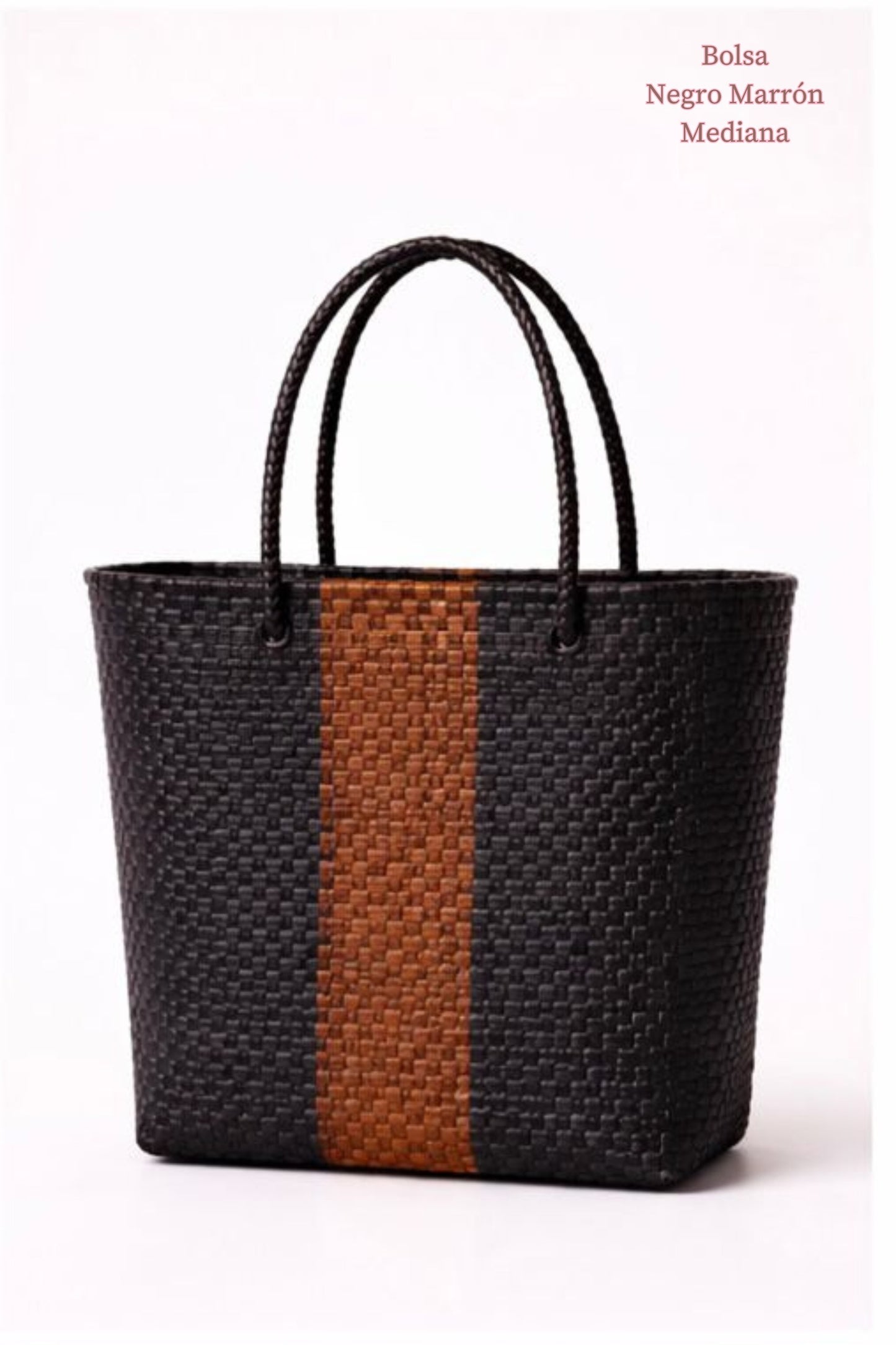 BOLSA NEGRO MARRON M