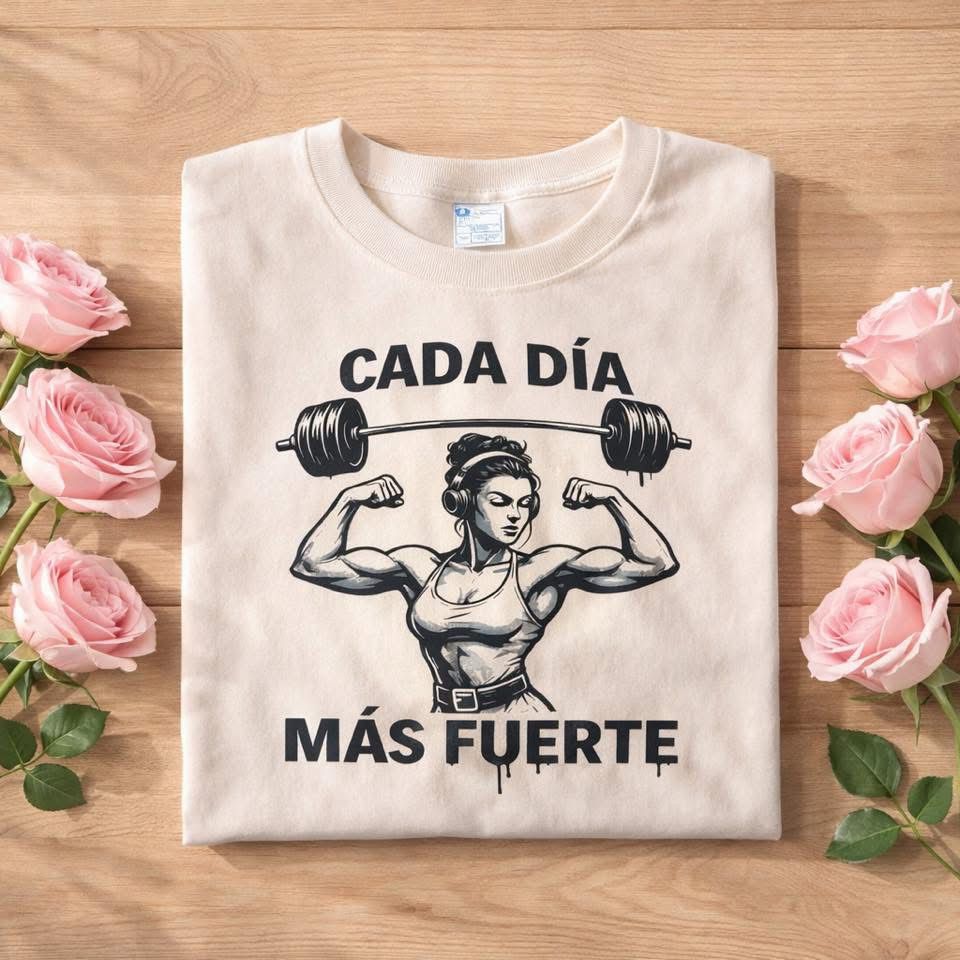 PLAYERA STRONGWOMAN BEIGE