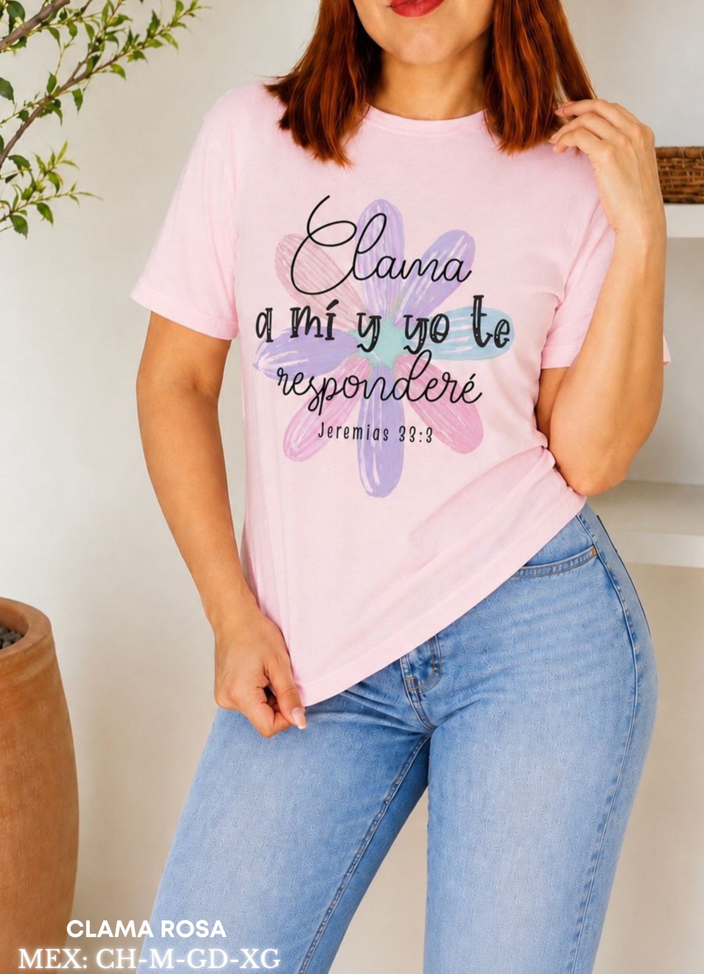 PLAYERA CLAMA ROSA
