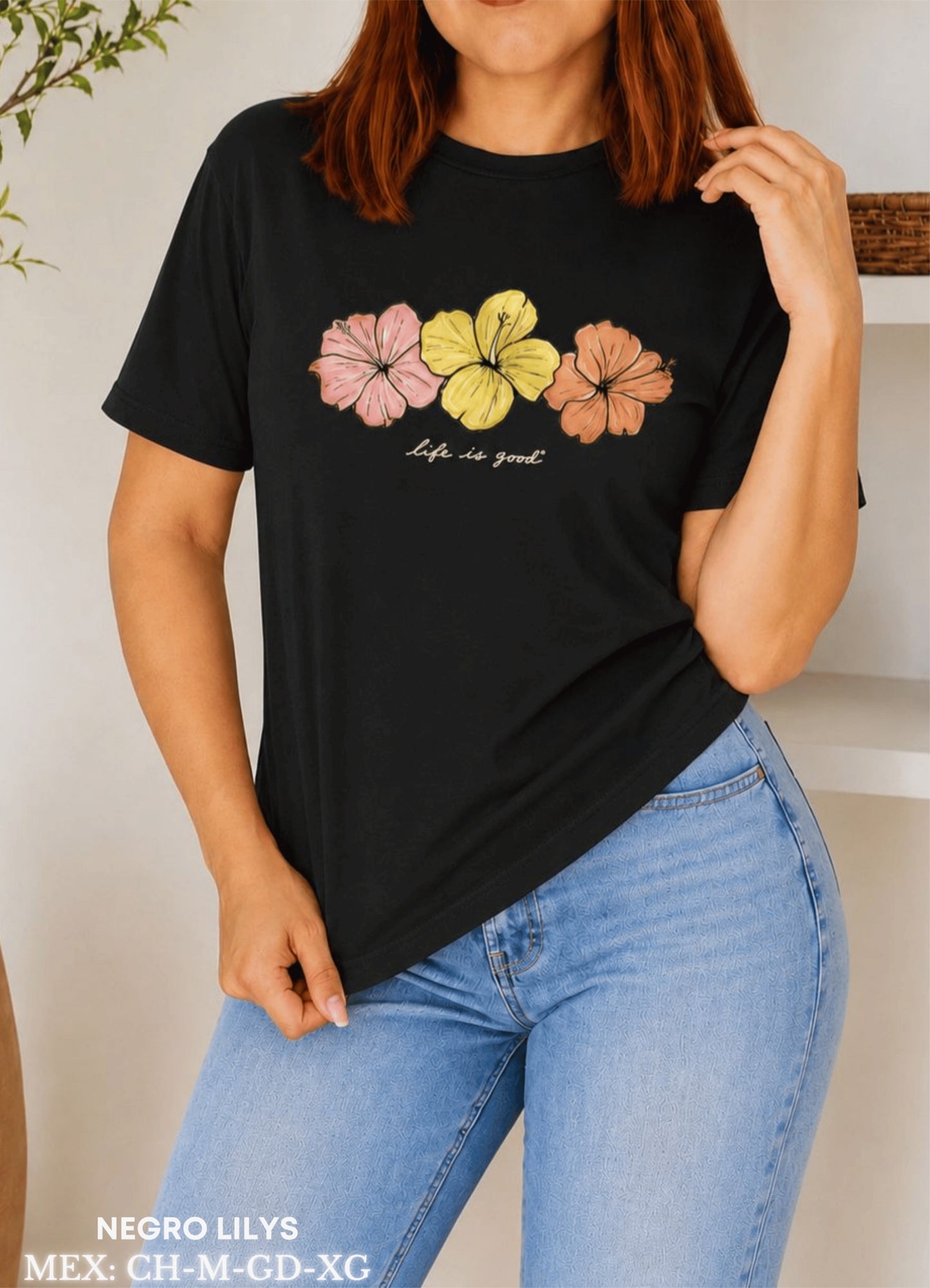 PLAYERA NEGRO LILYS