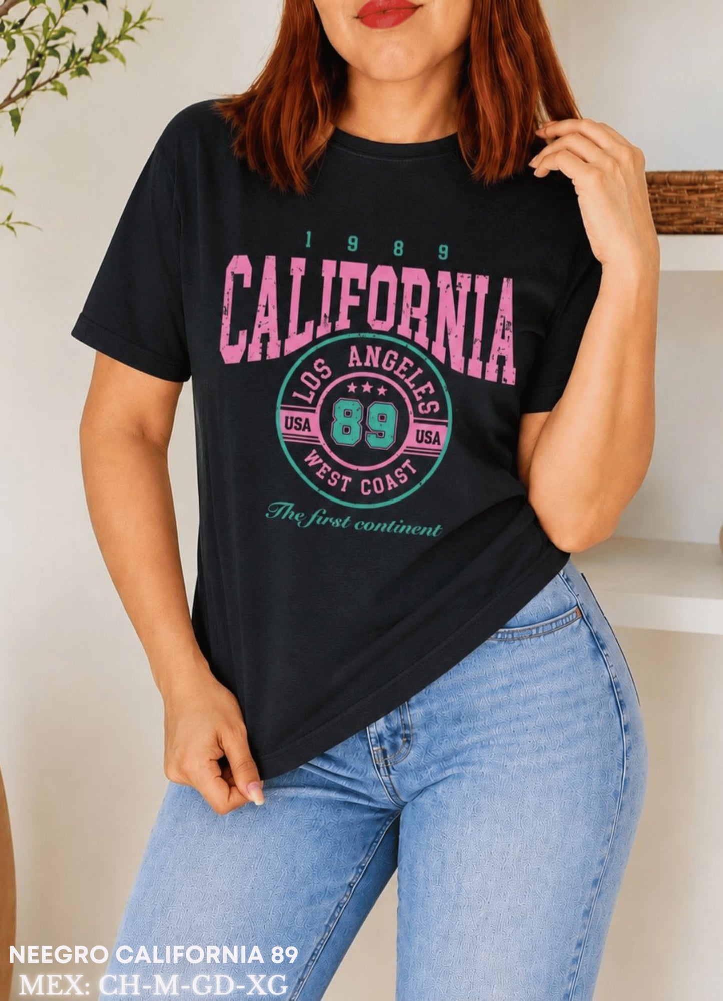 PLAYERA NEGRO CALIFORNIA 89