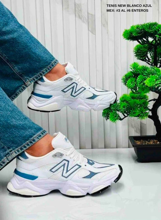 TENIS NEW BLANCO AZUL