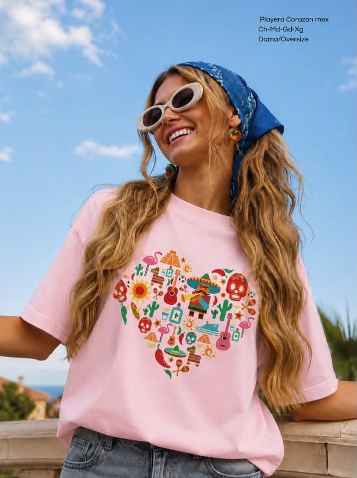 PLAYERA CORAZON MEX