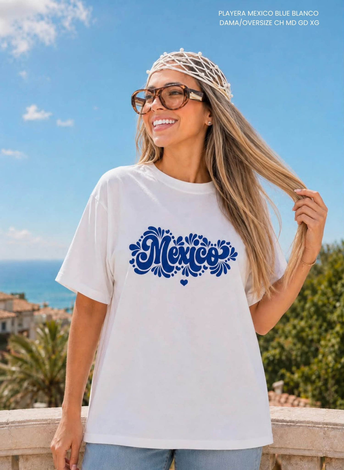 PLAYERA MEX BLANCO MAR