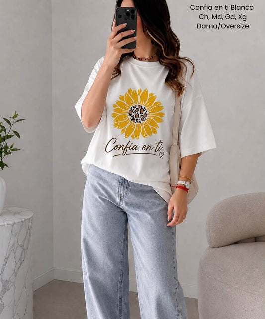 PLAYERA CONFIA EN TI BLANCO