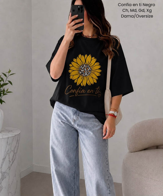 PLAYERA CONFIA EN TI NEGRO