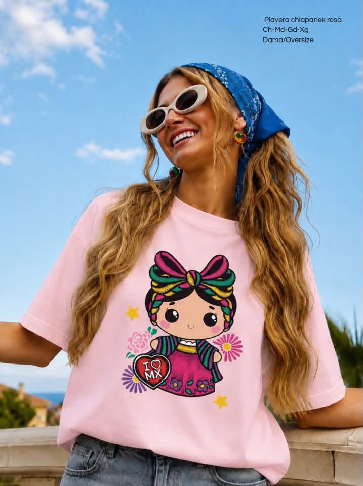 PLAYERA CHIAPANEK ROSA