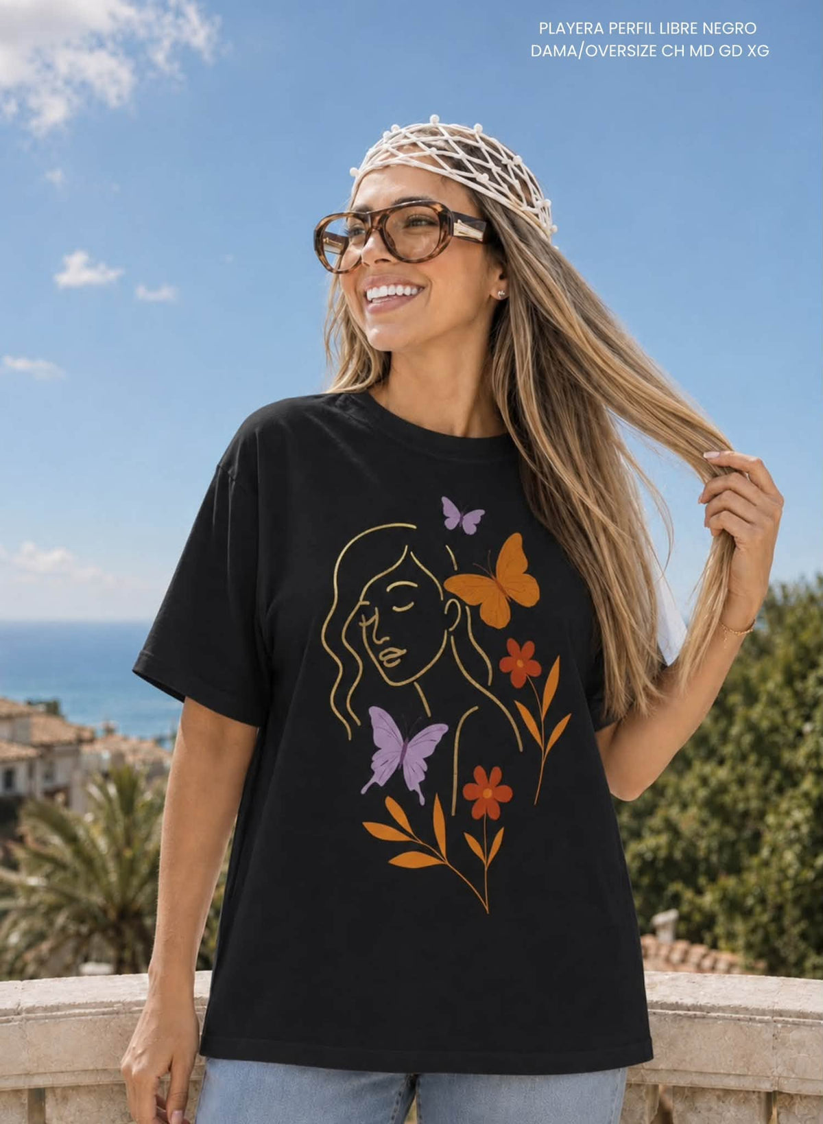 PLAYERA PERFIL LIBRE NEGRO