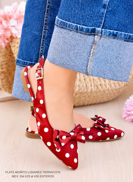 FLATS MOÑITO LUNARES TERRACOTA