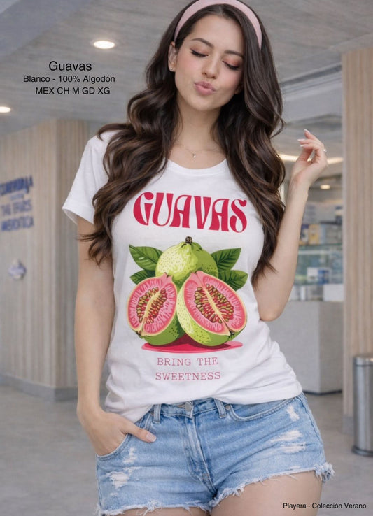 PLAYERA GUAVAS BLANCO