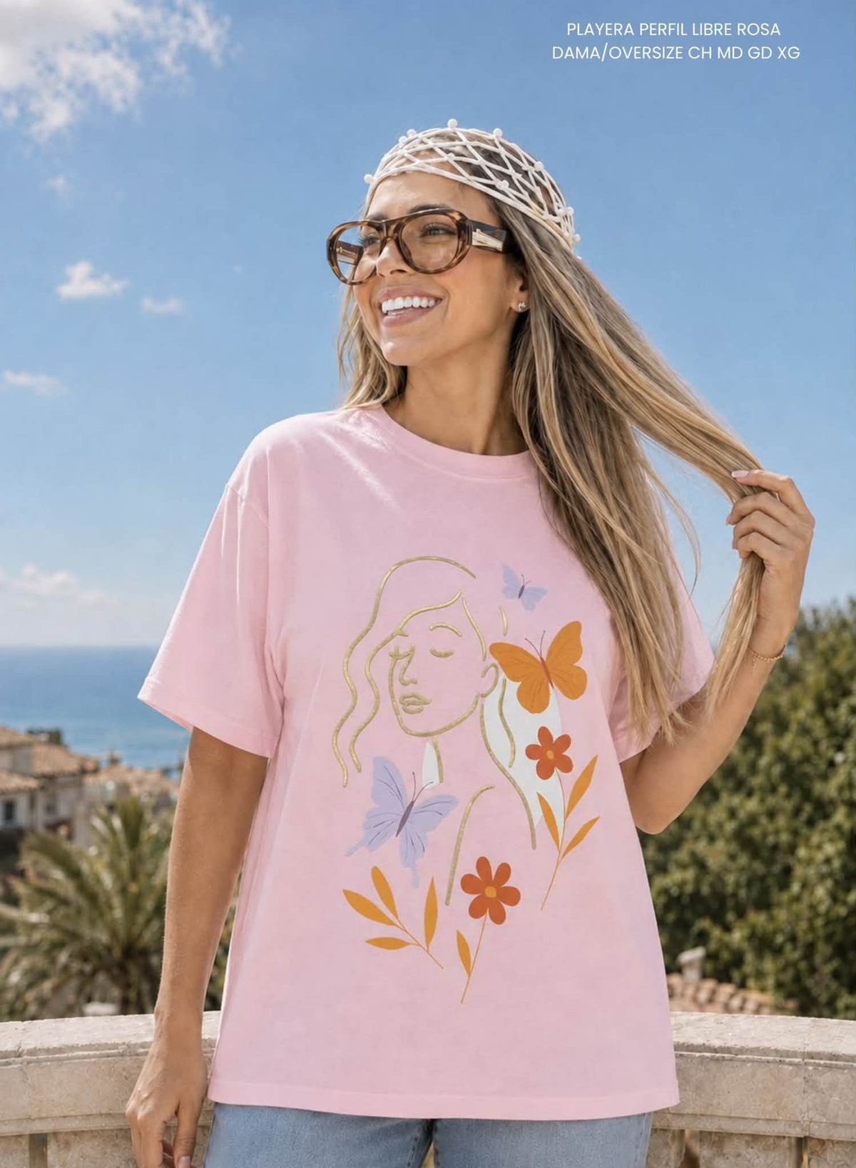 PLAYERA PERFIL LIBRE ROSA