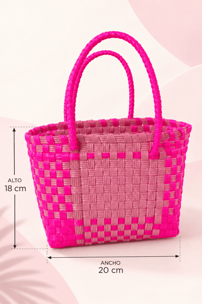 BOLSA ARTESANAL ROSA