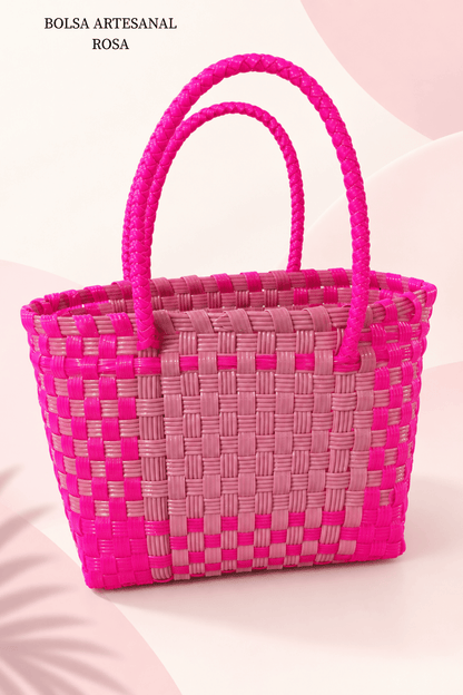BOLSA ARTESANAL ROSA
