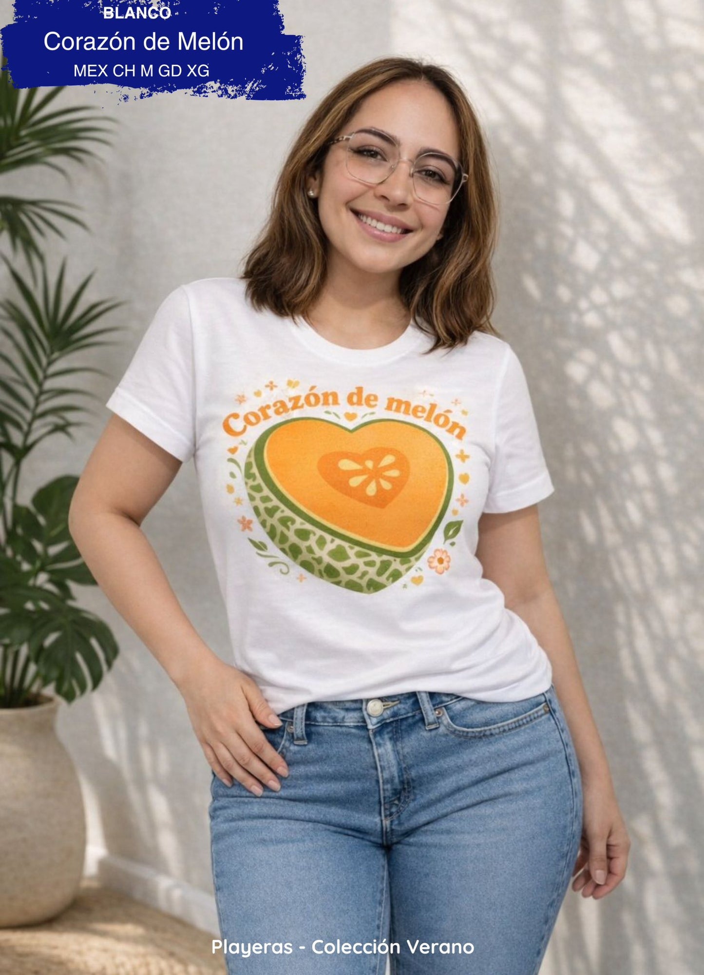 PLAYERA CORAZON DE MELON