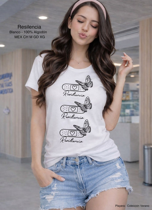 PLAYERA RESILENCIA BLANCO