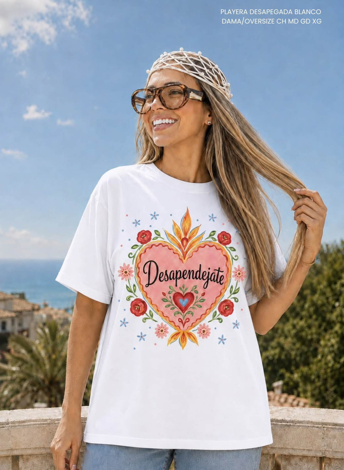 PLAYERA DESAPEGADA BLANCO