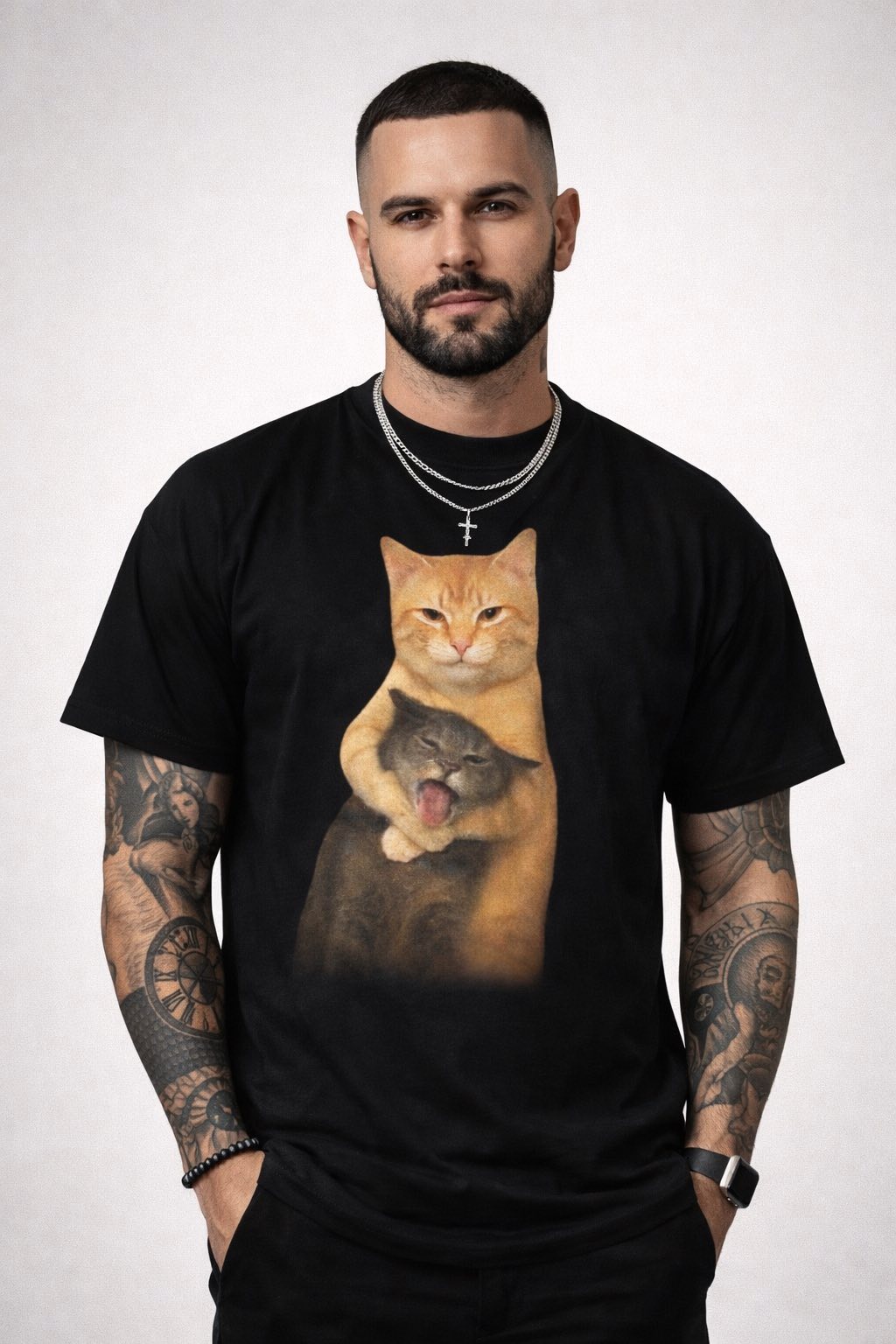 PLAYERA HUG MEOWT CABALLERO