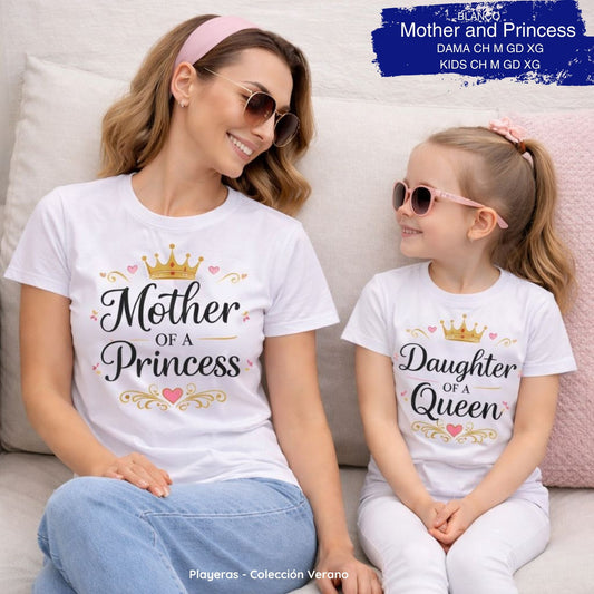 PLAYERA PRINCESS AND MOTHER KIDS