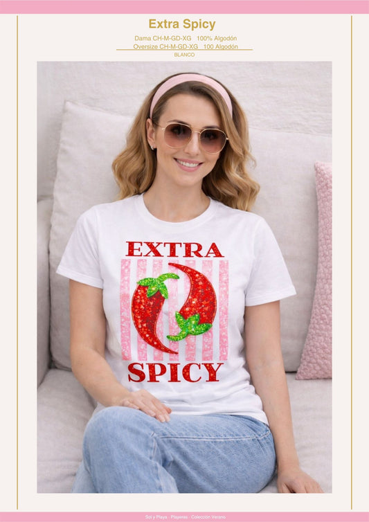 PLAYERA EXTRA SPICY DAMA