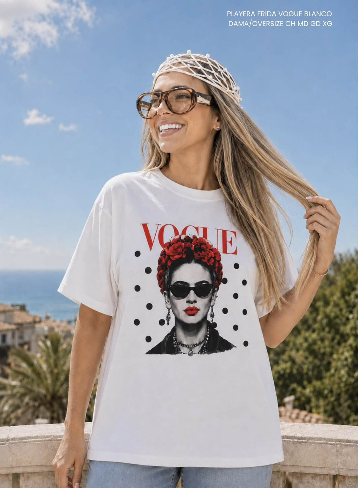 PLAYERA FRIDA VOGUE BLANCO