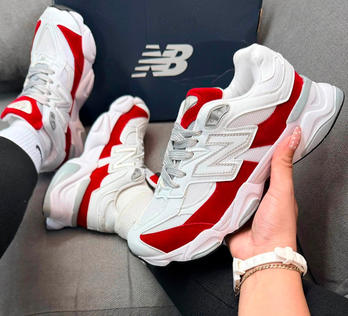 TENIS NEW ROJO BCO