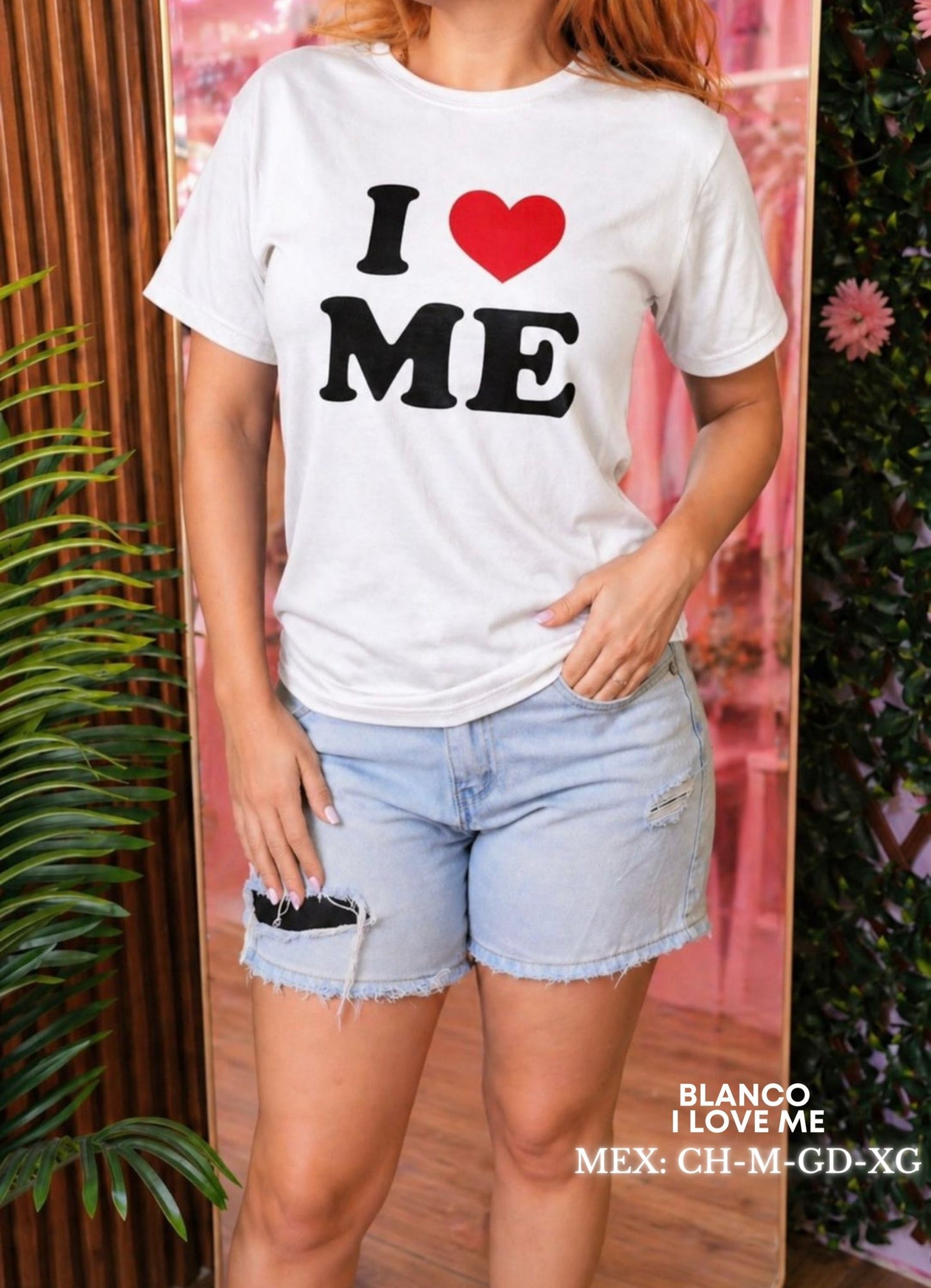 PLAYERA BLANCO I LOVE ME