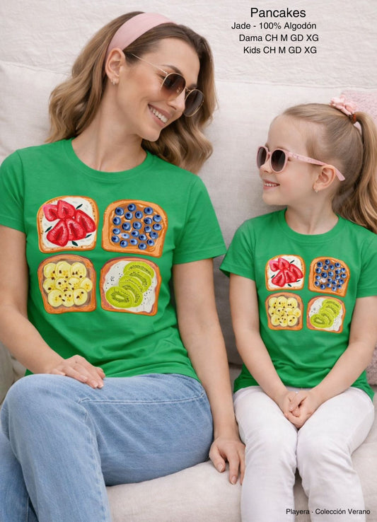 PLAYERA PANCAKES KIDS VERDE