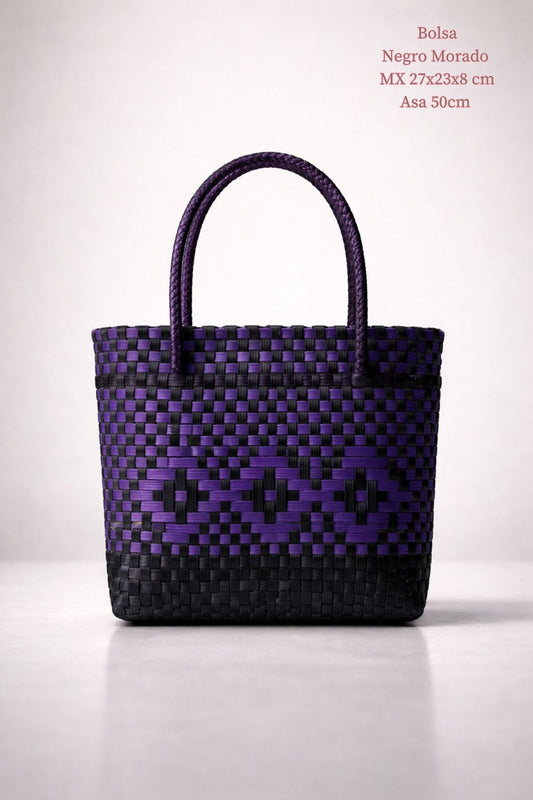 BOLSA NEGRO MORADO CH