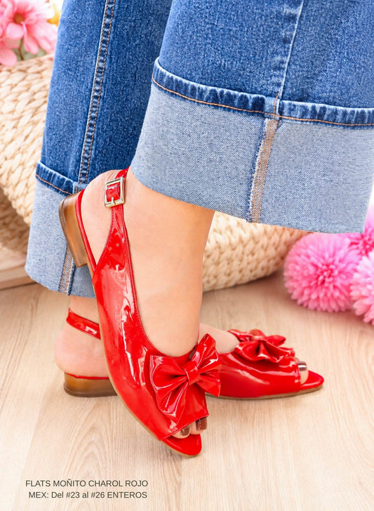 FLATS MOÑITO CHAROL ROJO